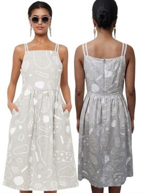 GORMAN x Mireia Ruiz "Doodle" Linen Sundress - Size M